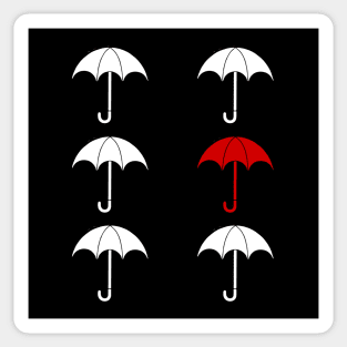 six umbrella Sticker